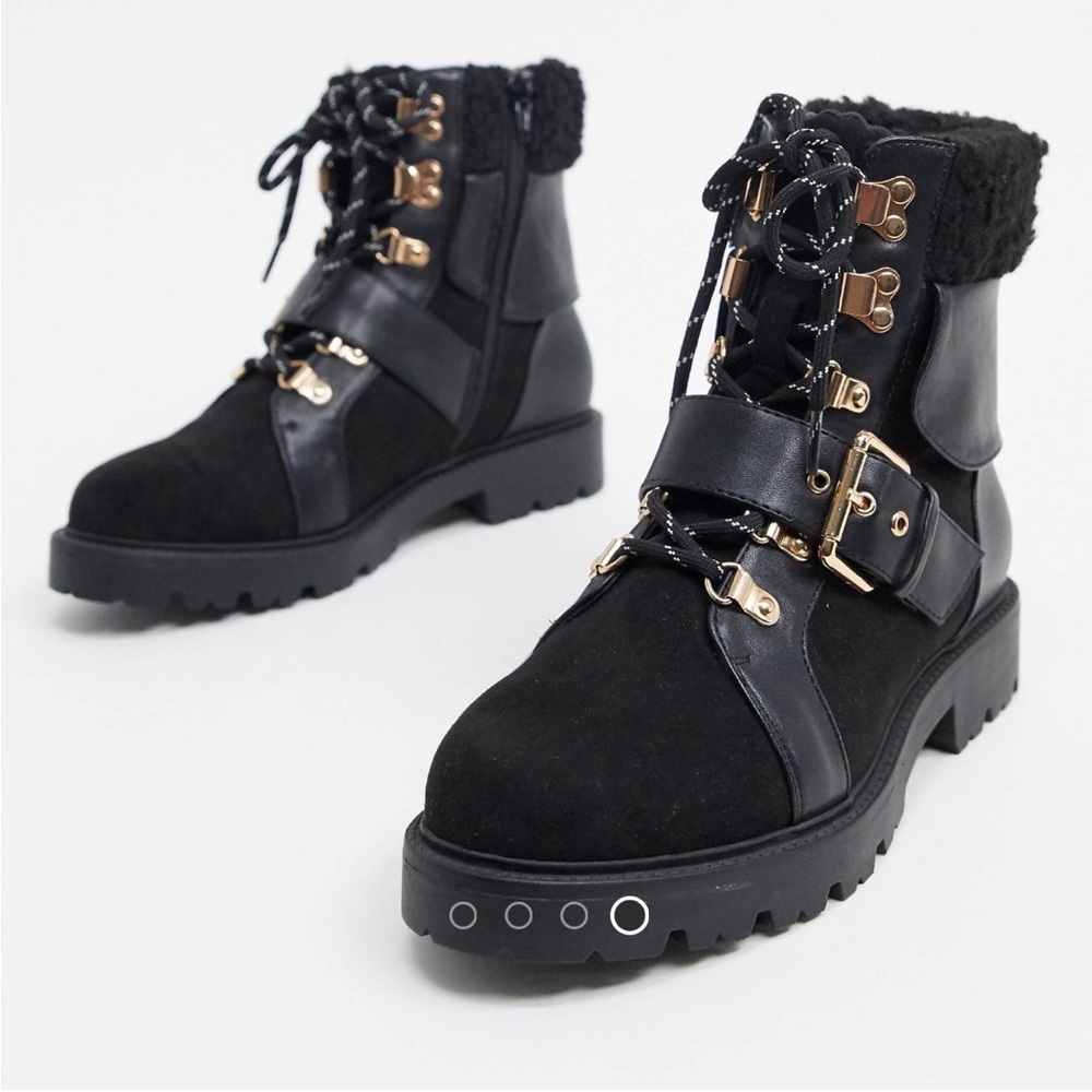 ASOS lace up combat boots (NEW)